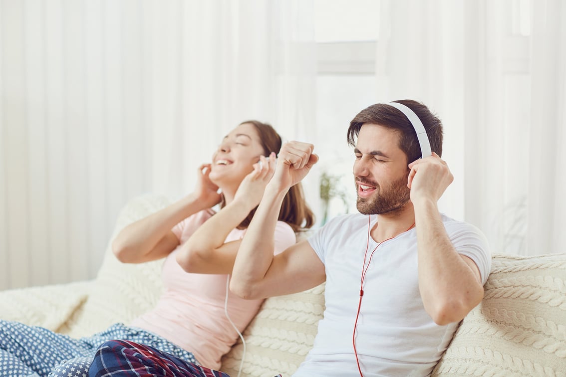 Couple Listening to Music